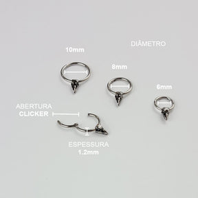 Piercing Articulado Corvo Aço Cirúrgico