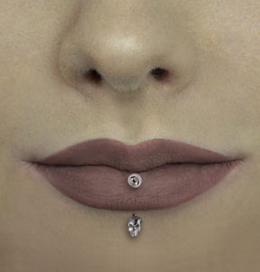 Piercing Sobrancelha Labret Caveira Aço Cirúrgico