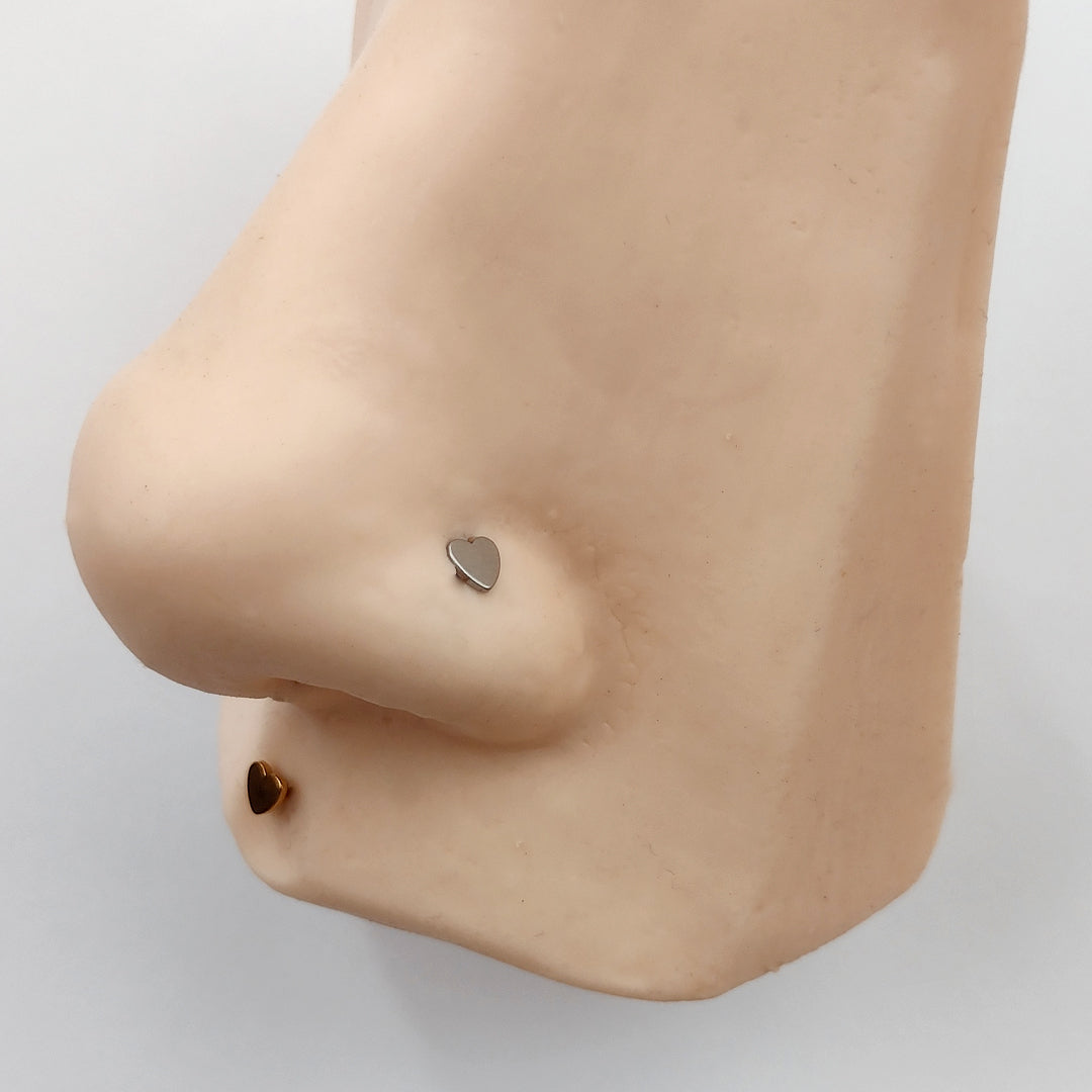 Piercing Orelha Nariz Tragus Labret Coracao Aço Cirúrgico