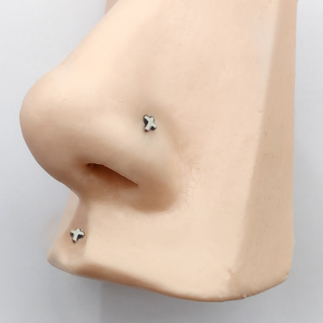 Piercing Orelha Nariz Labret Tragus Cruz Titânio