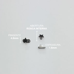 Piercing Microdemal Estrela Titânio