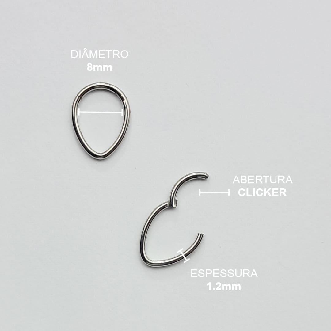 Piercing Segmentado Triangular Aço Cirúrgico