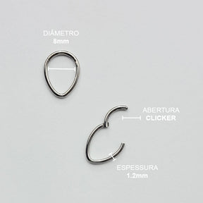 Piercing Segmentado Triangular Aço Cirúrgico