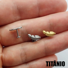 Piercing Orelha Nariz Tragus Labret Pena Titânio