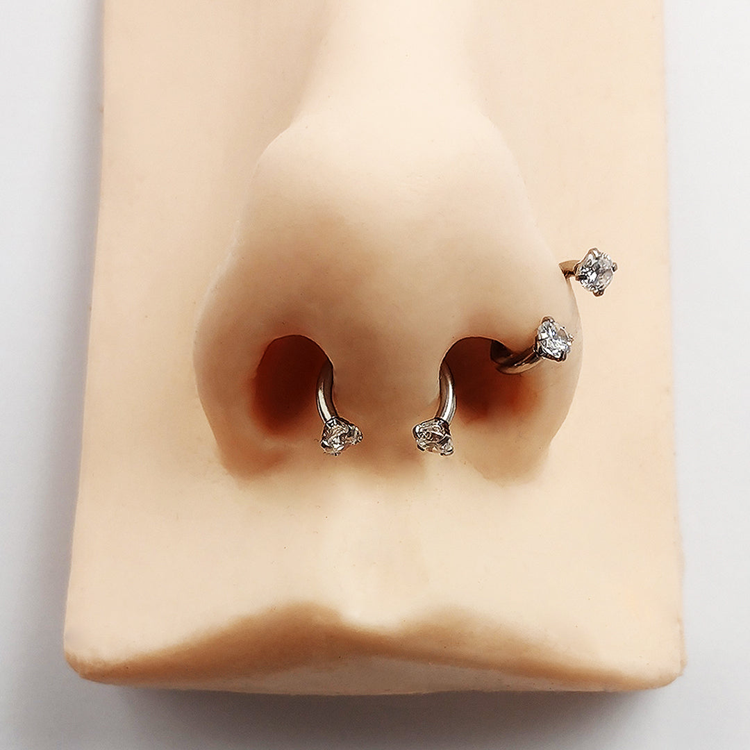 Piercing Ferradura Zirconia Titânio