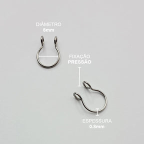 Piercing Septo Pressão Argola Aço Cirúrgico