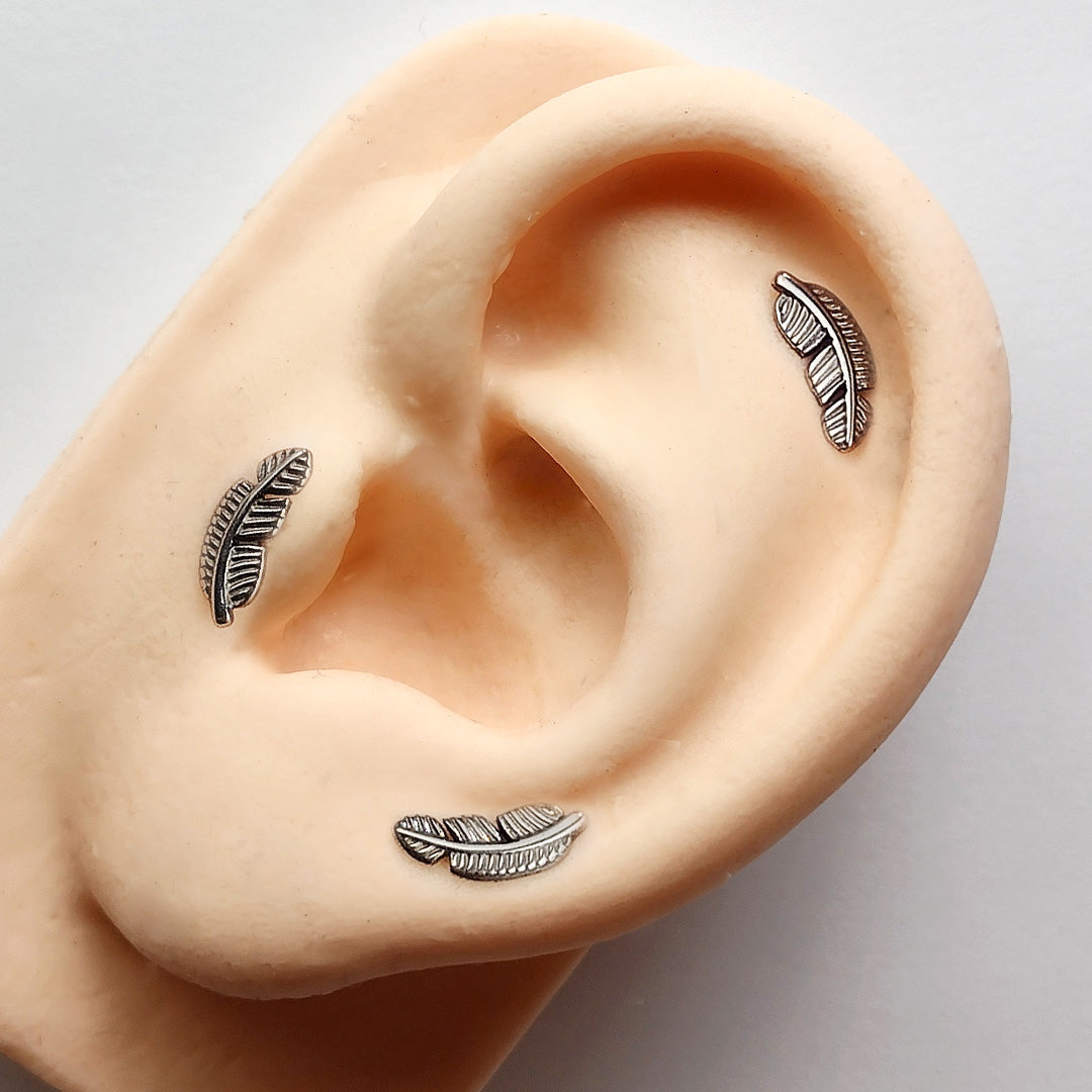 Piercing Orelha Nariz Tragus Labret Pena Titânio