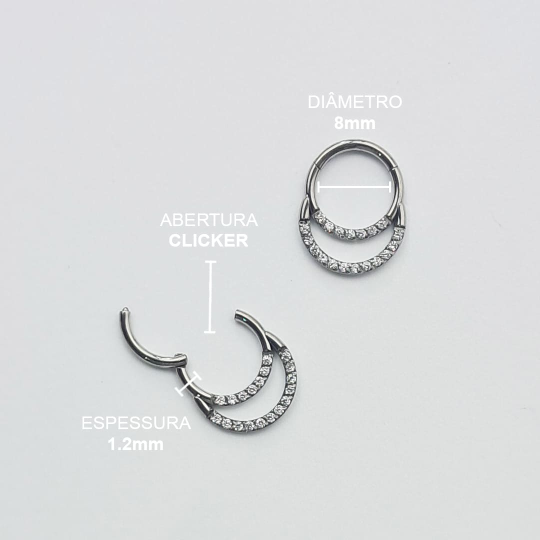 Piercing Segmentado Zircônia Titânio