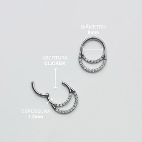 Piercing Segmentado Zircônia Titânio