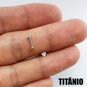 Piercing Orelha Nariz Tragus Labret Zircônia Coração Titânio