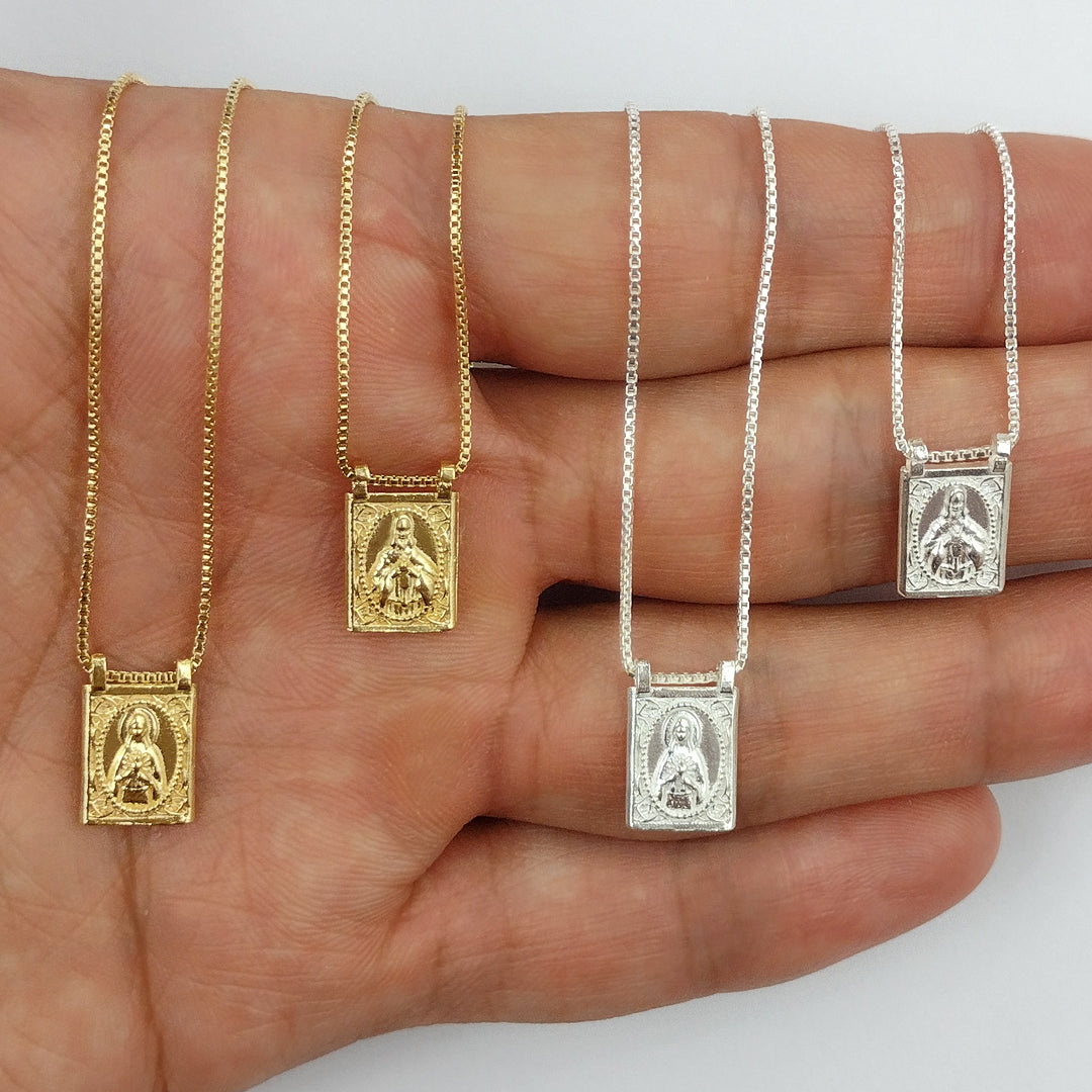 Escapulário Sagrado Coração Prata 925