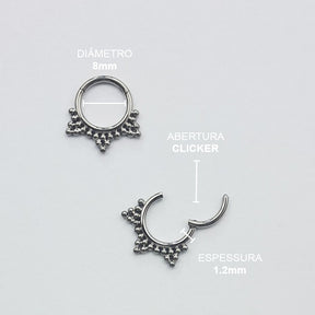 Piercing Segmentado Bolinhas Indiano Titânio