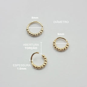 Piercing Septo Nariz Orelha Bolinhas