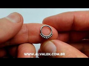 Piercing Articulado Bolinhas Aço Cirúrgico